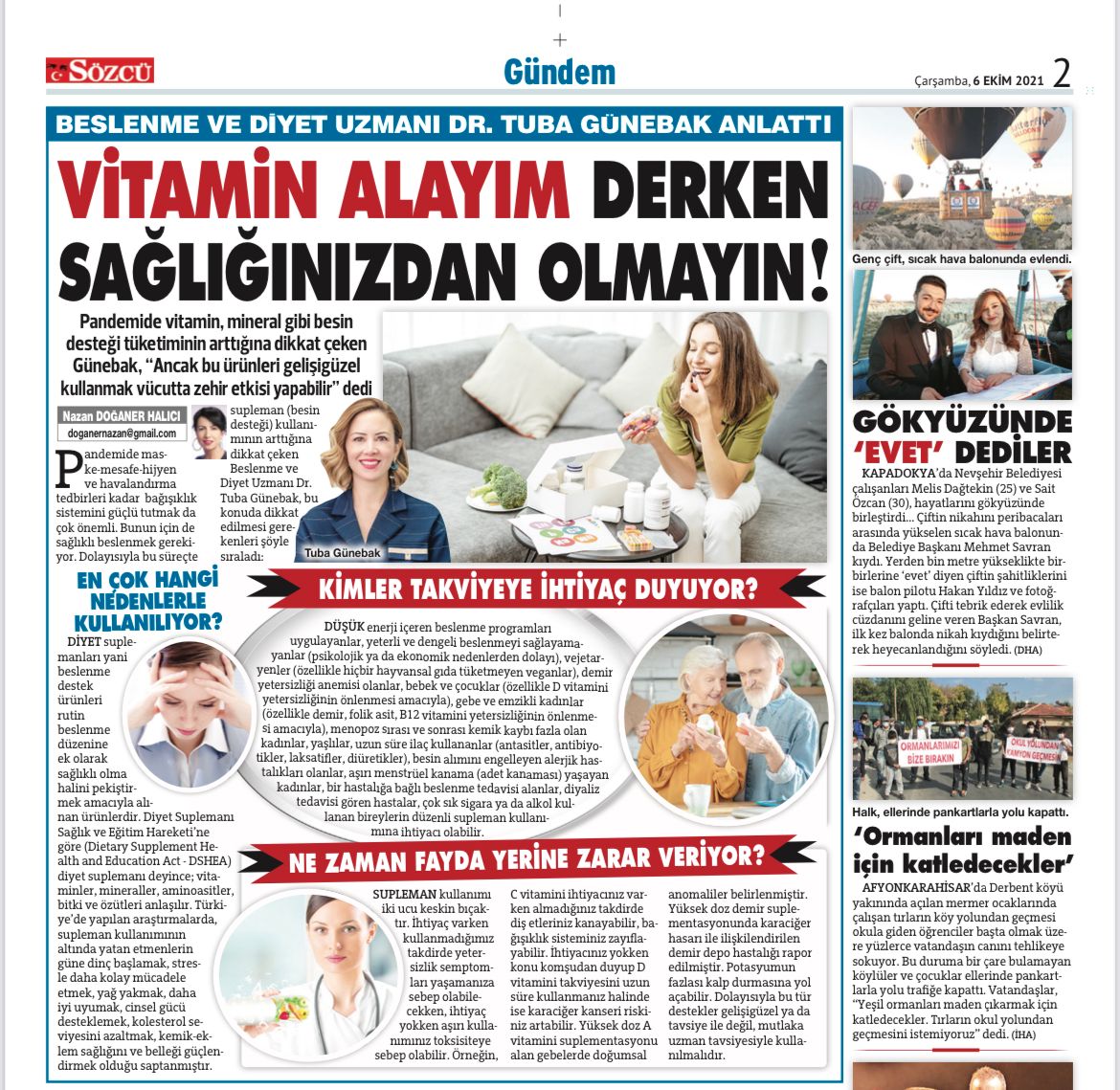Tuba Günebak Gazete Manşet 12